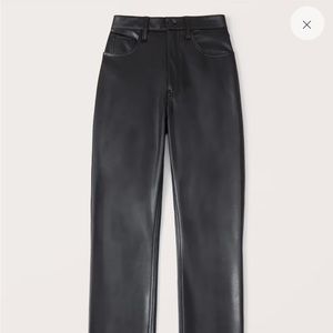 Abercrombie vegan leather straight leg pants